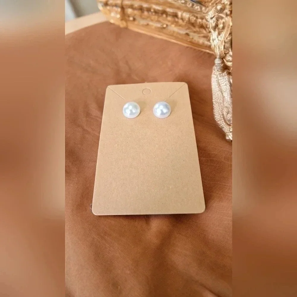 Faux Pearl Stud Earrings